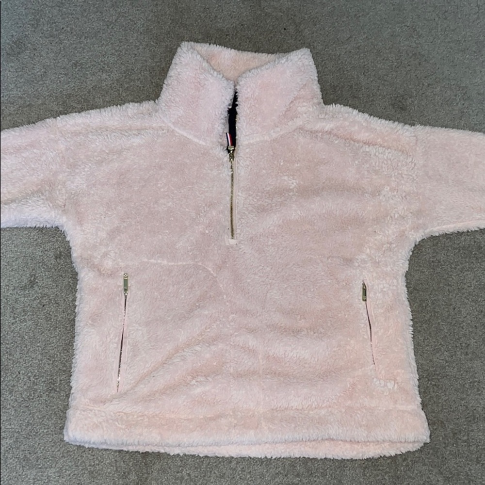 Fuzzy half zip pullover